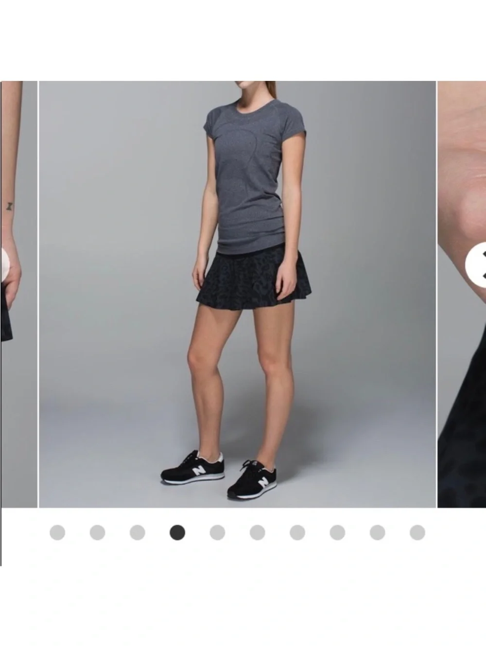 vintage Lululemon Hit Your Stride Skirt, animal swirl black deep coal, size 8 - Picture 3 of 15